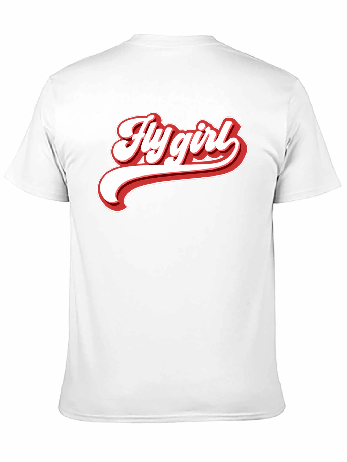 Retro Fly Girl Graphic Tee - Black Cotton T-Shirt