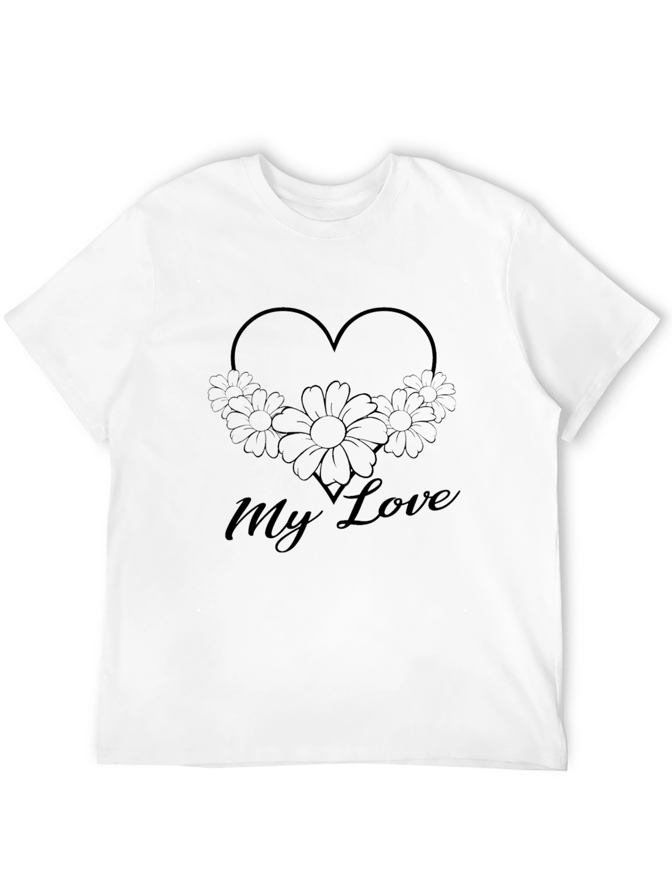 My Love Floral Heart Graphic Tee