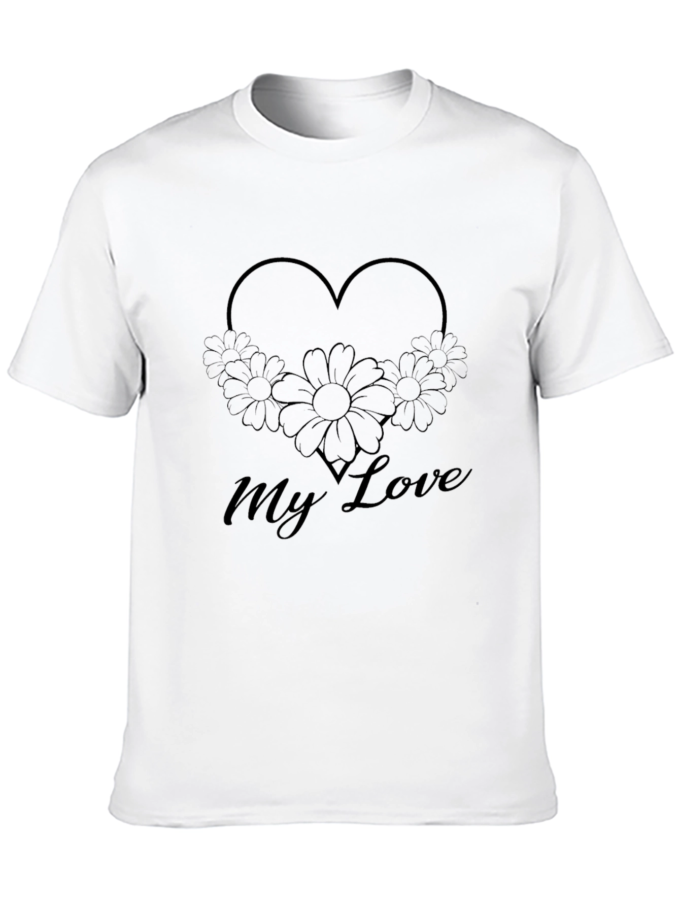 My Love Floral Heart Graphic Tee