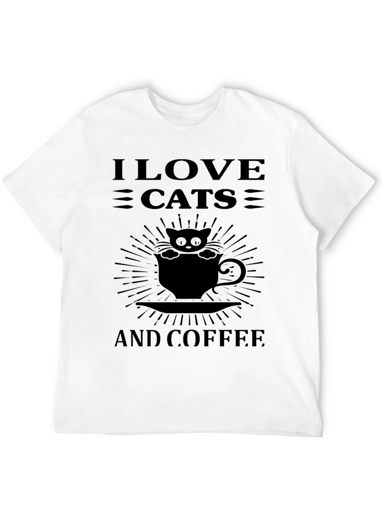 I Love Cats and Coffee T-Shirt