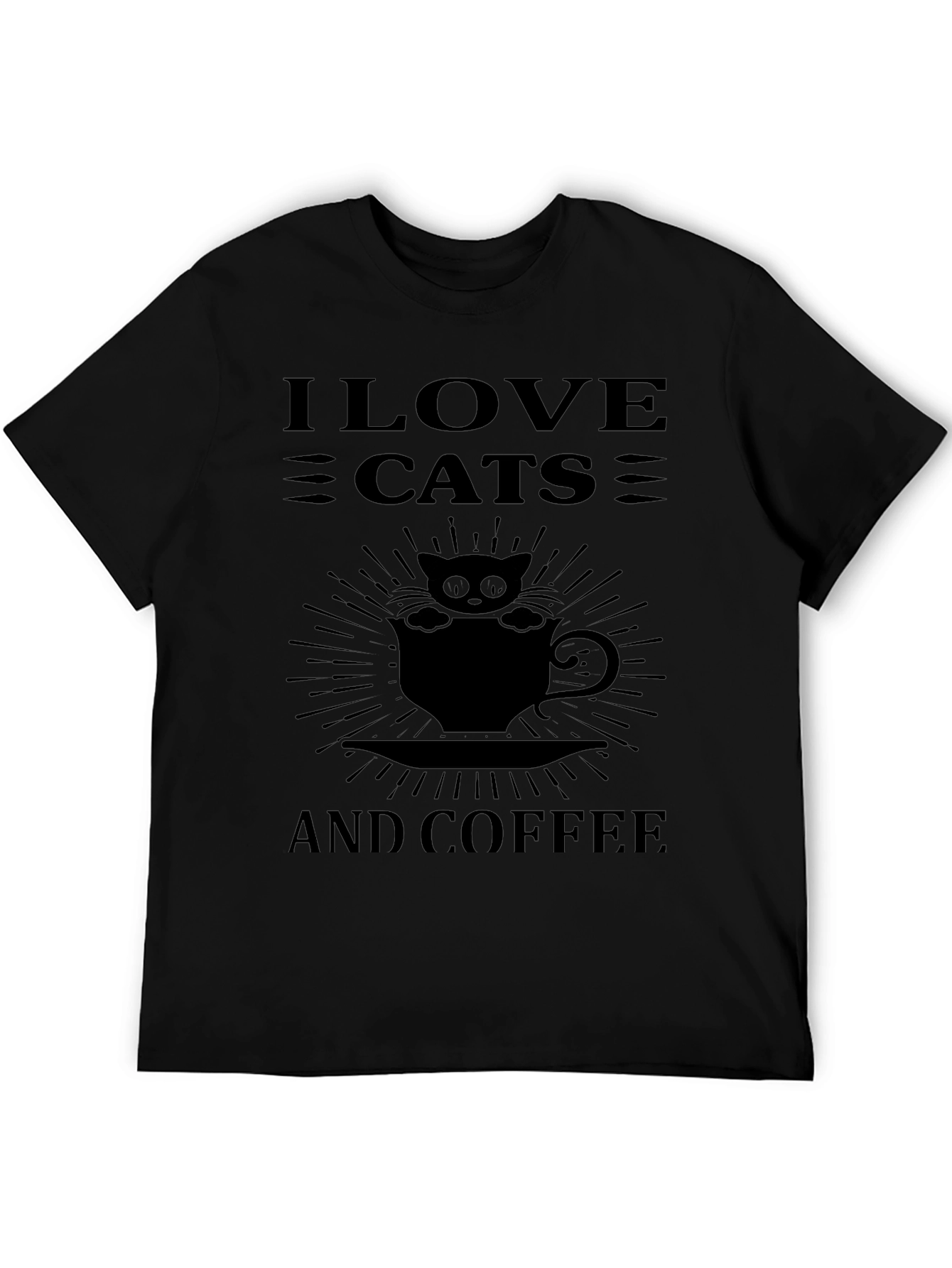 I Love Cats and Coffee T-Shirt