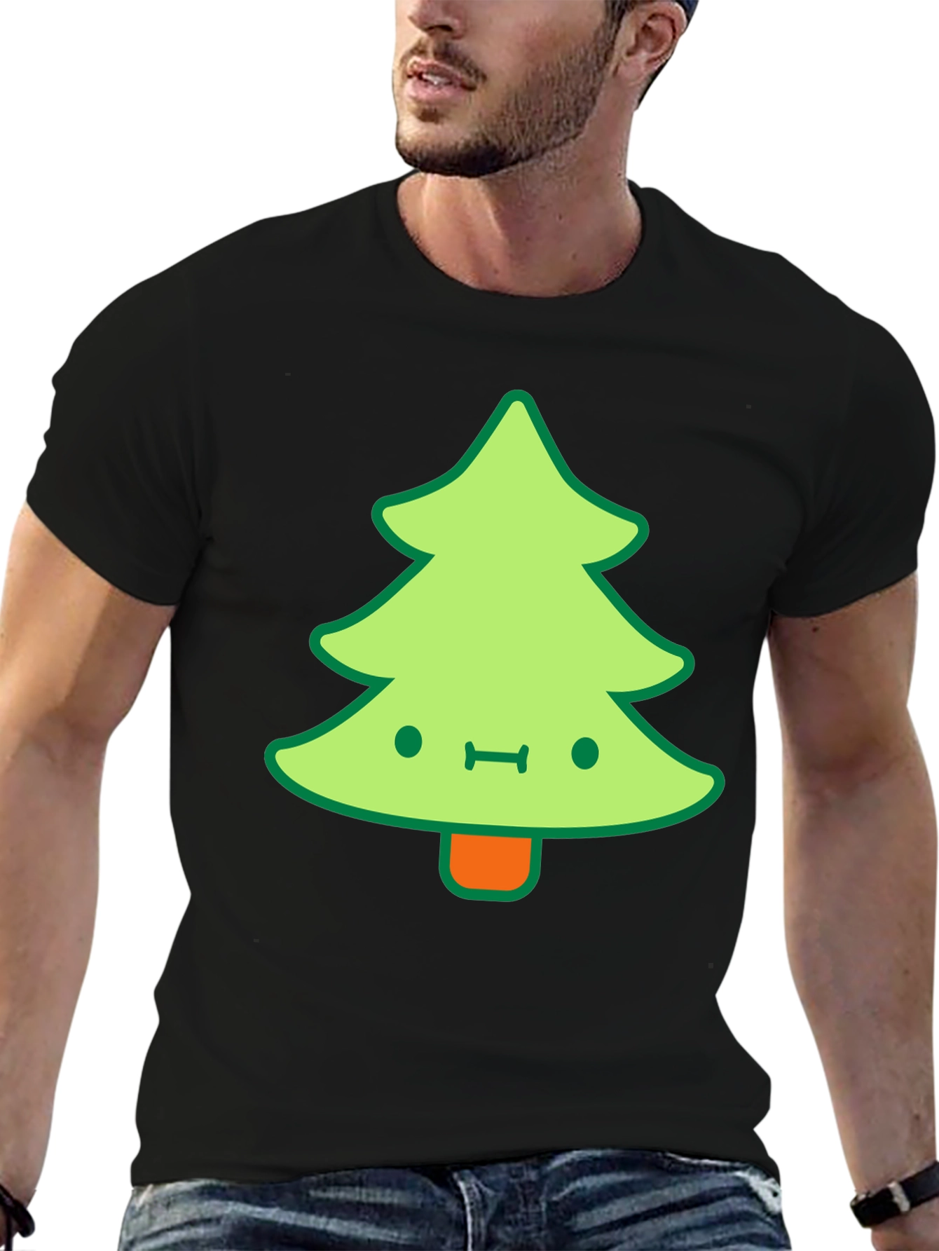 Kawaii Christmas Tree Graphic Tee