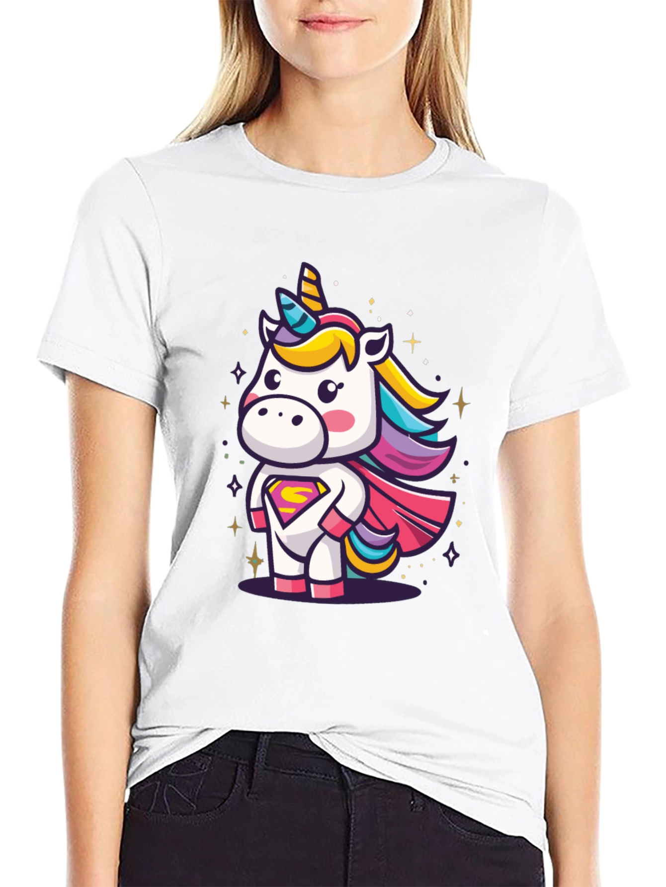 Unicorn Superhero Graphic T-Shirt