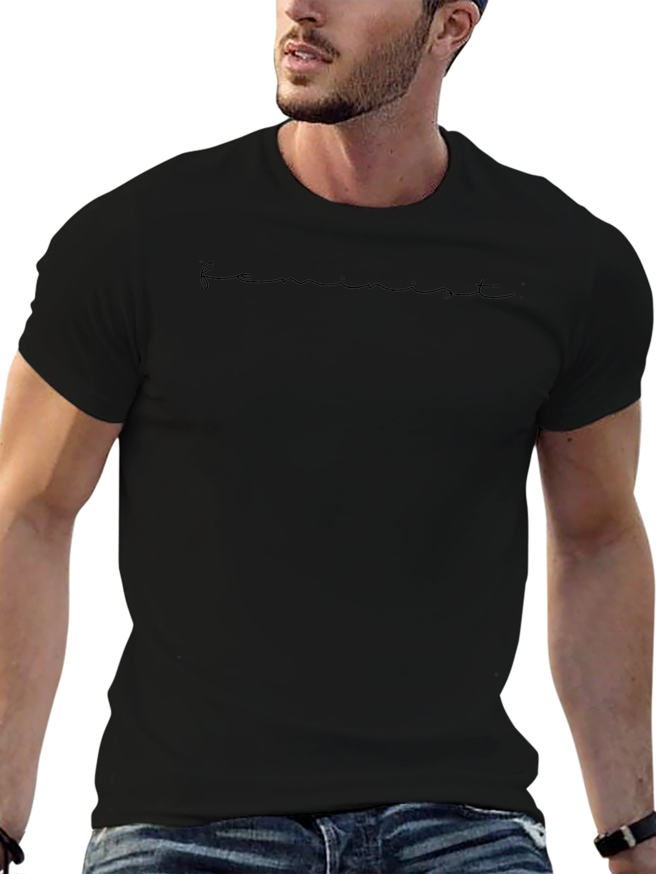 Feminist T-Shirt - Black Crew Neck Tee