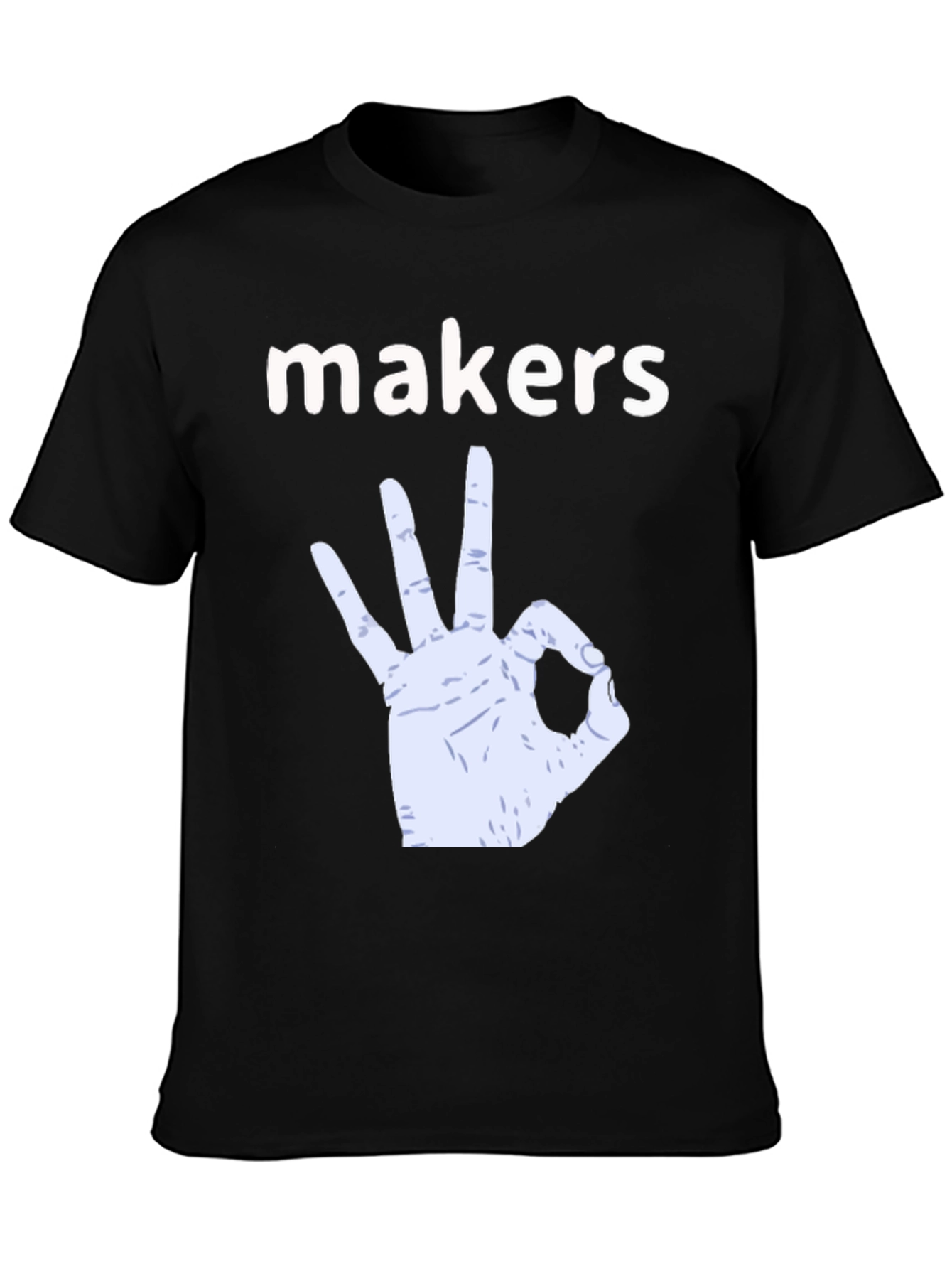 Makers Gesture Graphic T-Shirt - Black Cotton Tee
