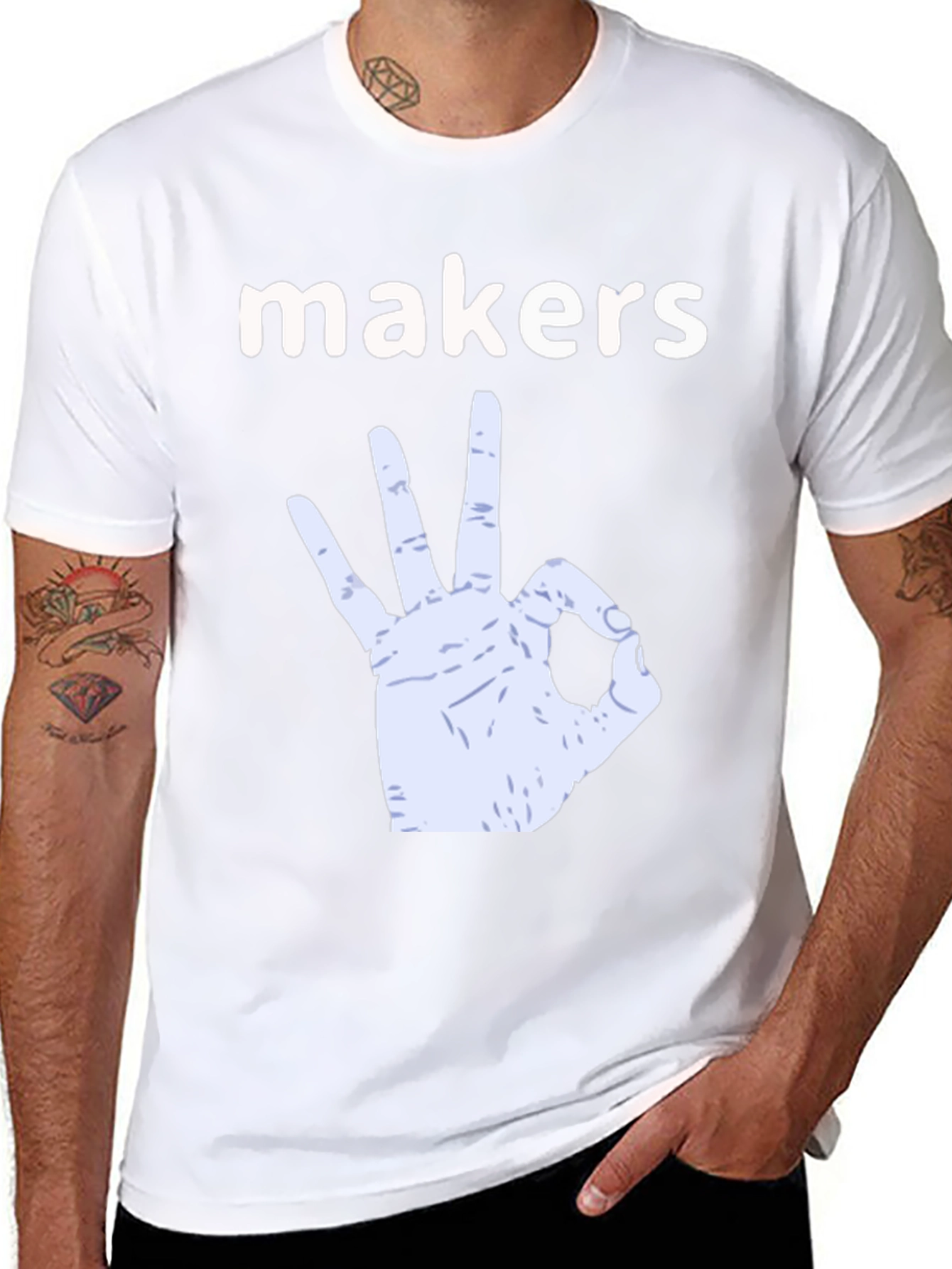 Makers Gesture Graphic T-Shirt - Black Cotton Tee
