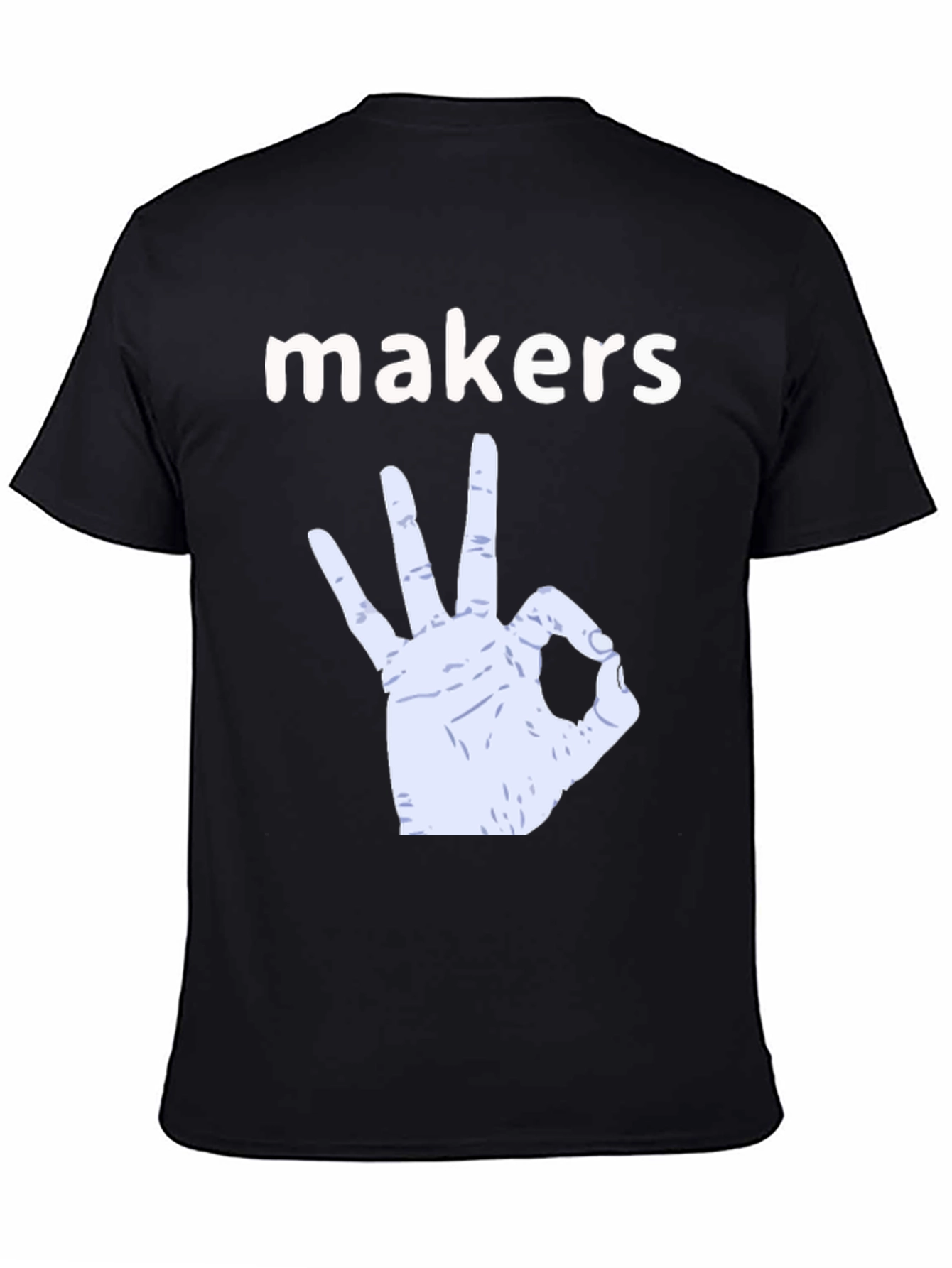 Makers Gesture Graphic T-Shirt - Black Cotton Tee
