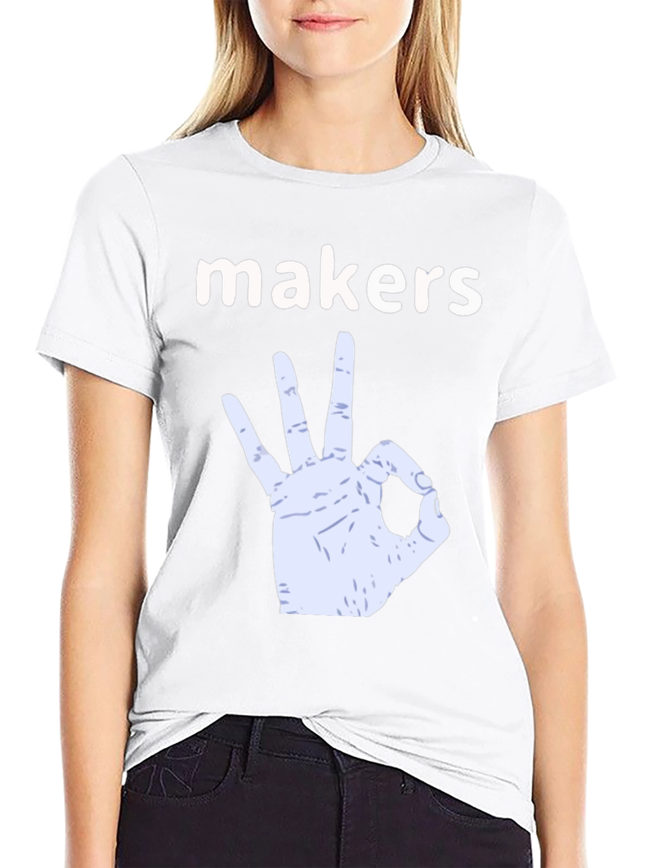 Makers Gesture Graphic T-Shirt - Black Cotton Tee