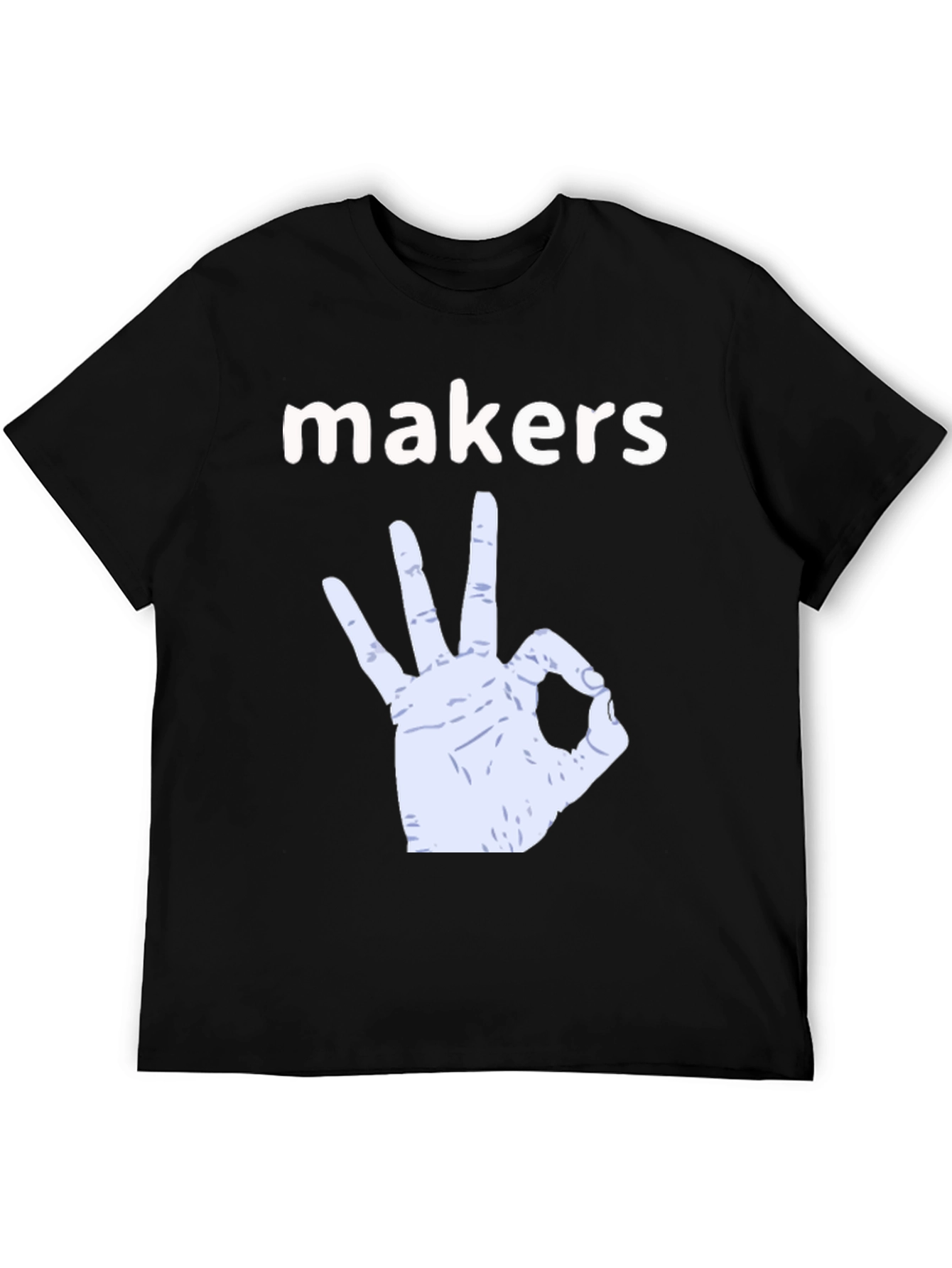 Makers Gesture Graphic T-Shirt - Black Cotton Tee