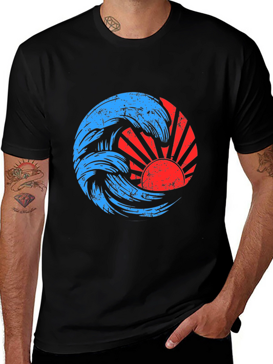 Retro Wave and Sun Graphic Tee