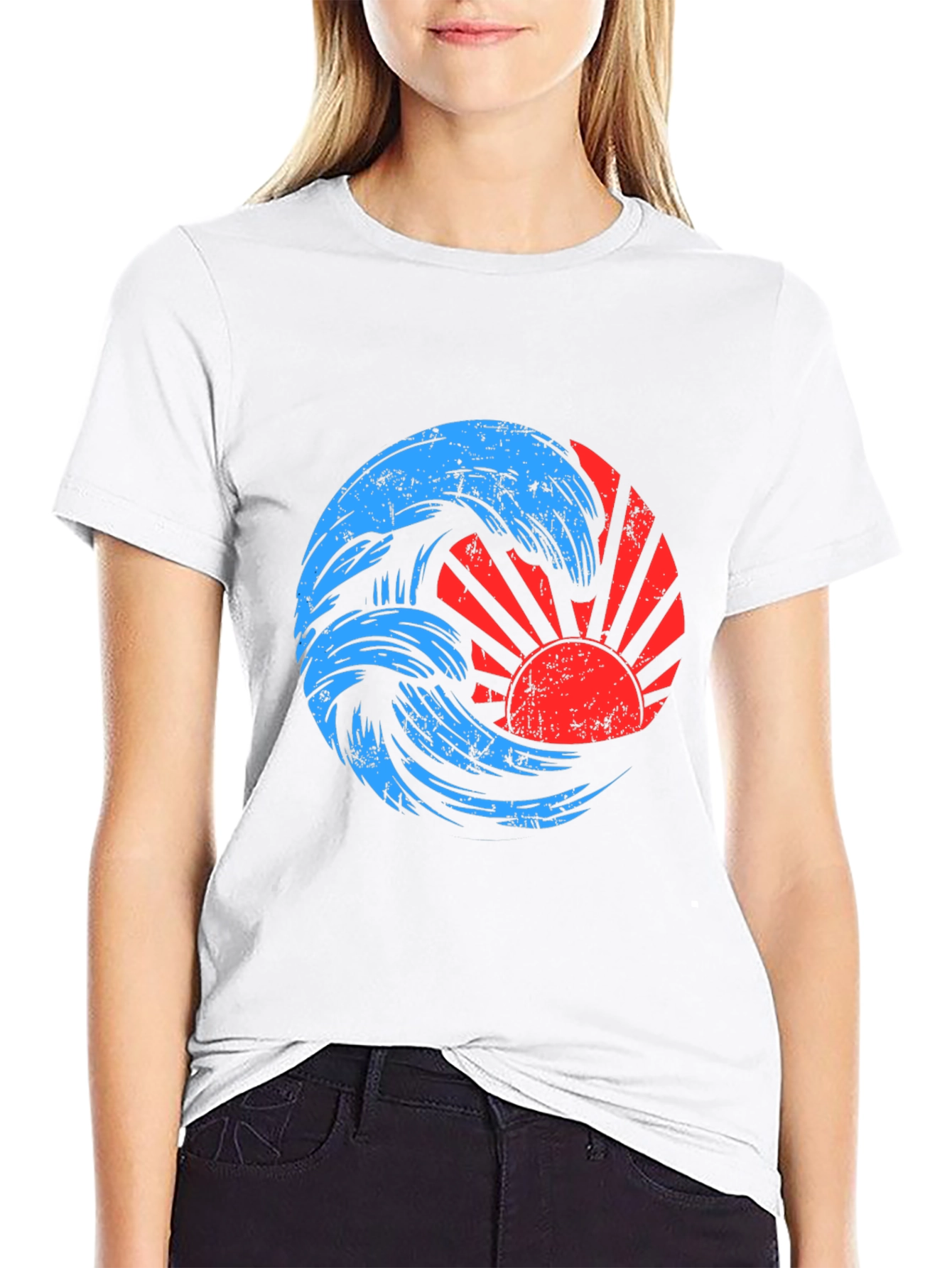 Retro Wave and Sun Graphic Tee