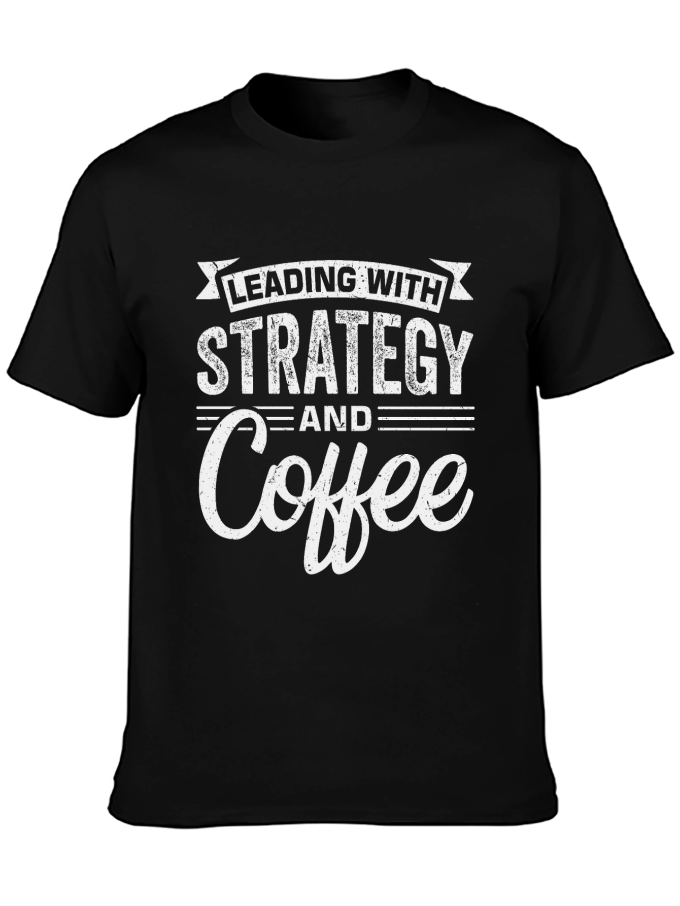 Strategy & Coffee T-Shirt - Black Graphic Tee