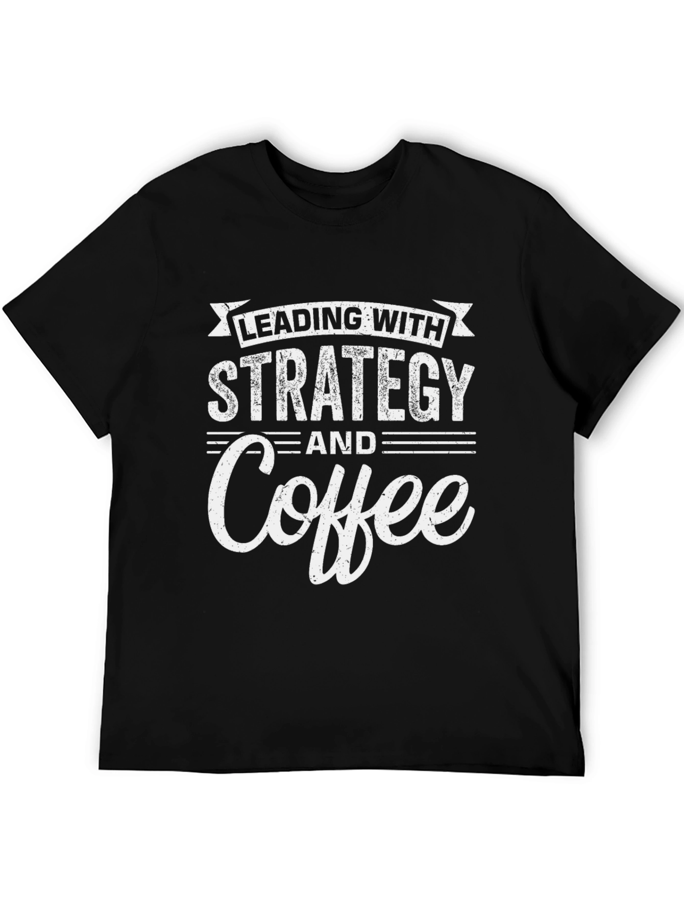 Strategy & Coffee T-Shirt - Black Graphic Tee