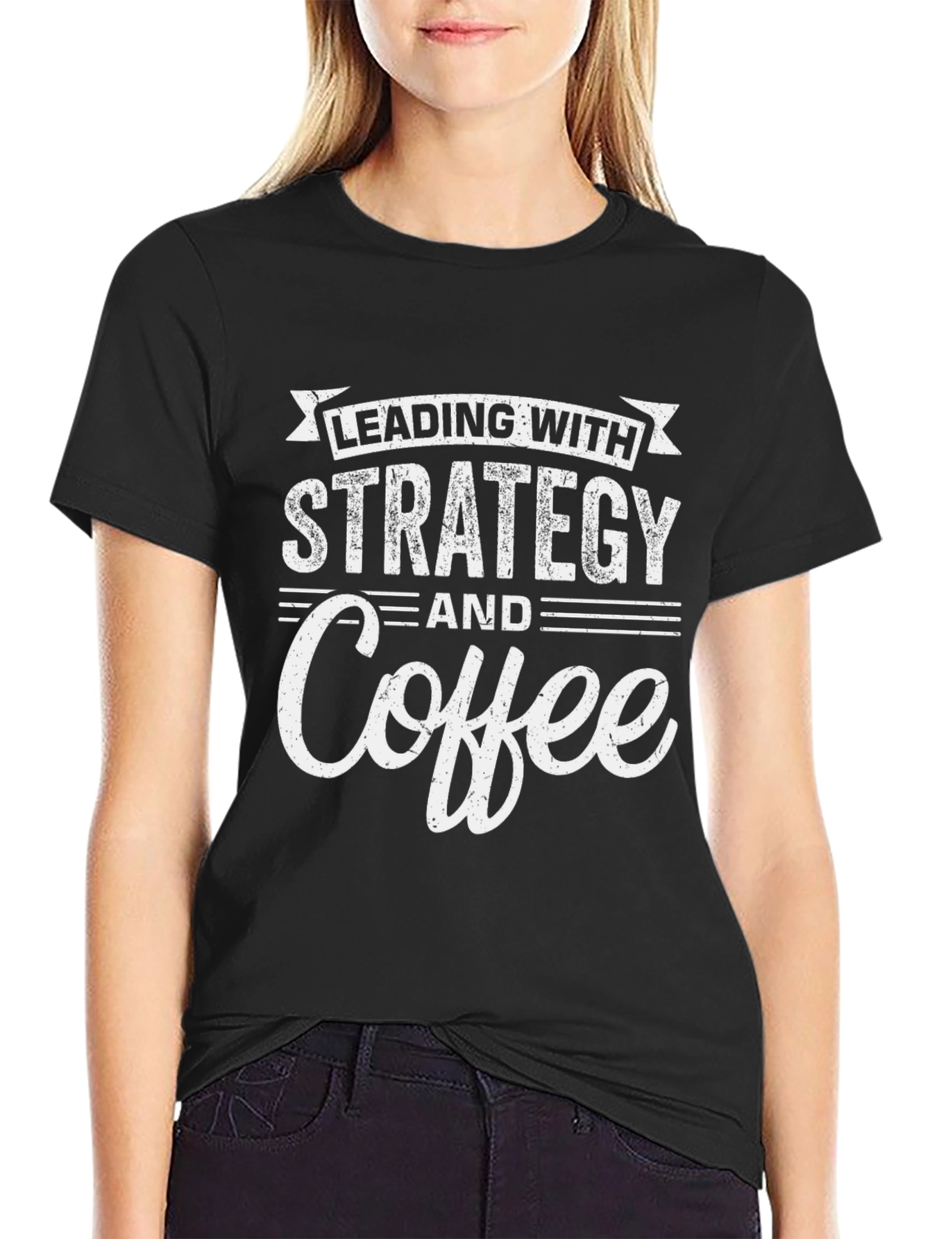 Strategy & Coffee T-Shirt - Black Graphic Tee
