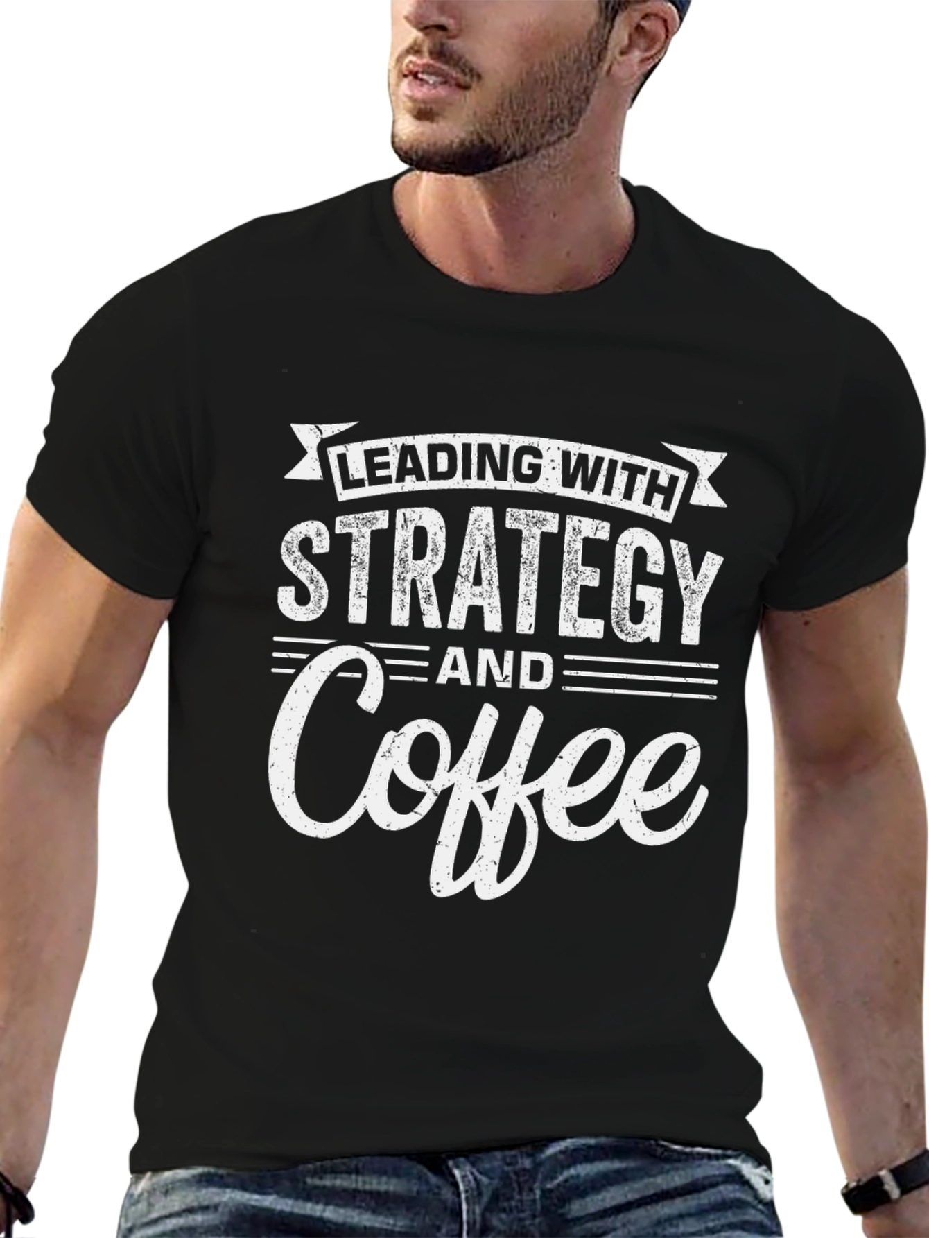Strategy & Coffee T-Shirt - Black Graphic Tee
