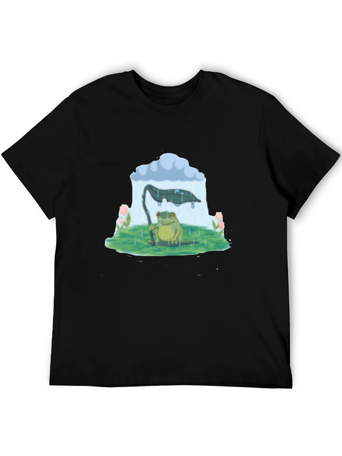 Frog Under Rain Cloud Graphic Tee