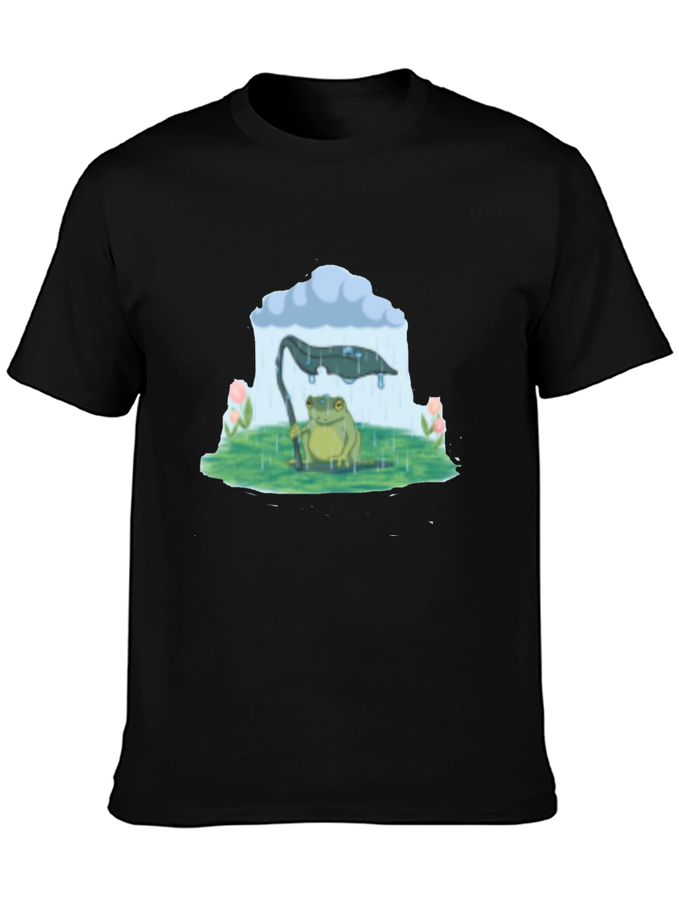Frog Under Rain Cloud Graphic Tee
