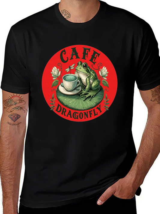Cafe Dragonfly Frog T-Shirt