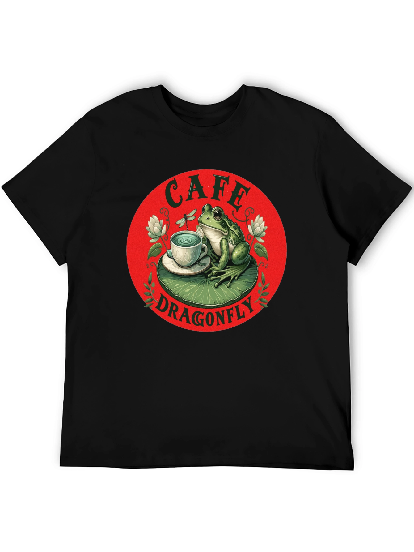 Cafe Dragonfly Frog T-Shirt