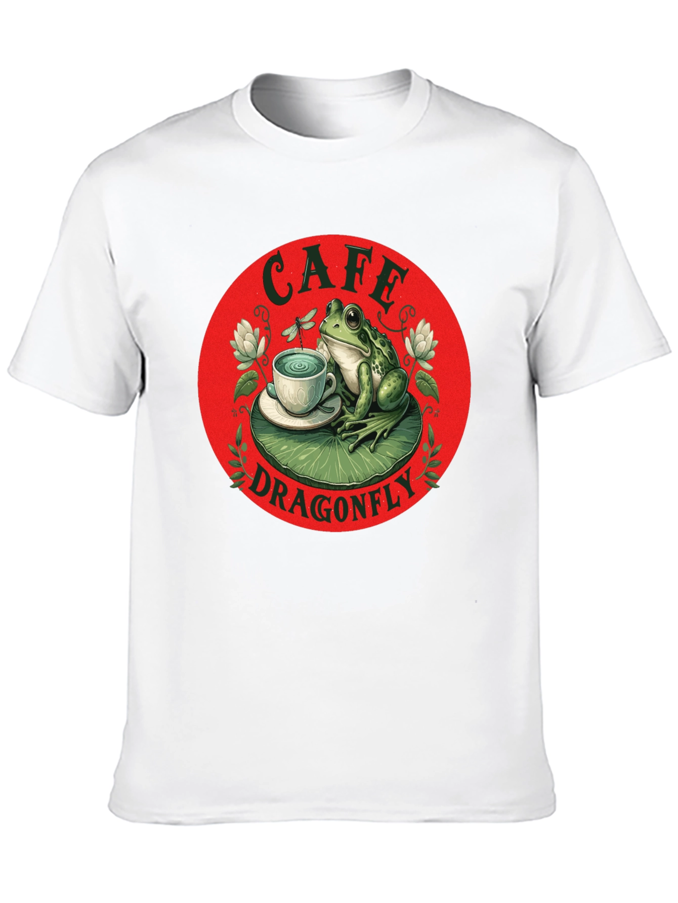 Cafe Dragonfly Frog T-Shirt