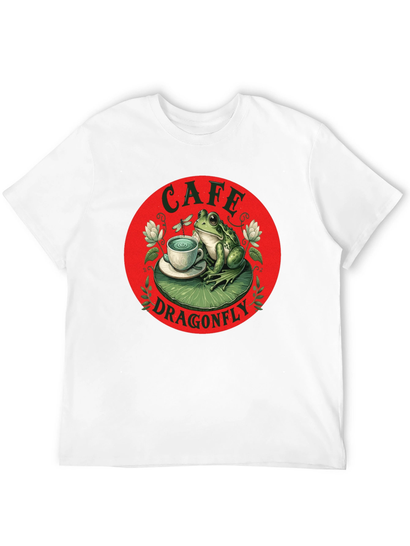 Cafe Dragonfly Frog T-Shirt