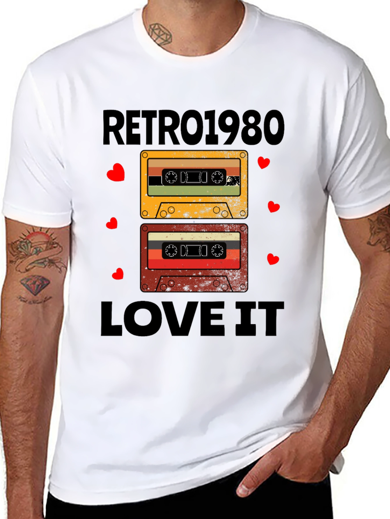 Retro 1980s Cassette Tape Black Graphic Tee