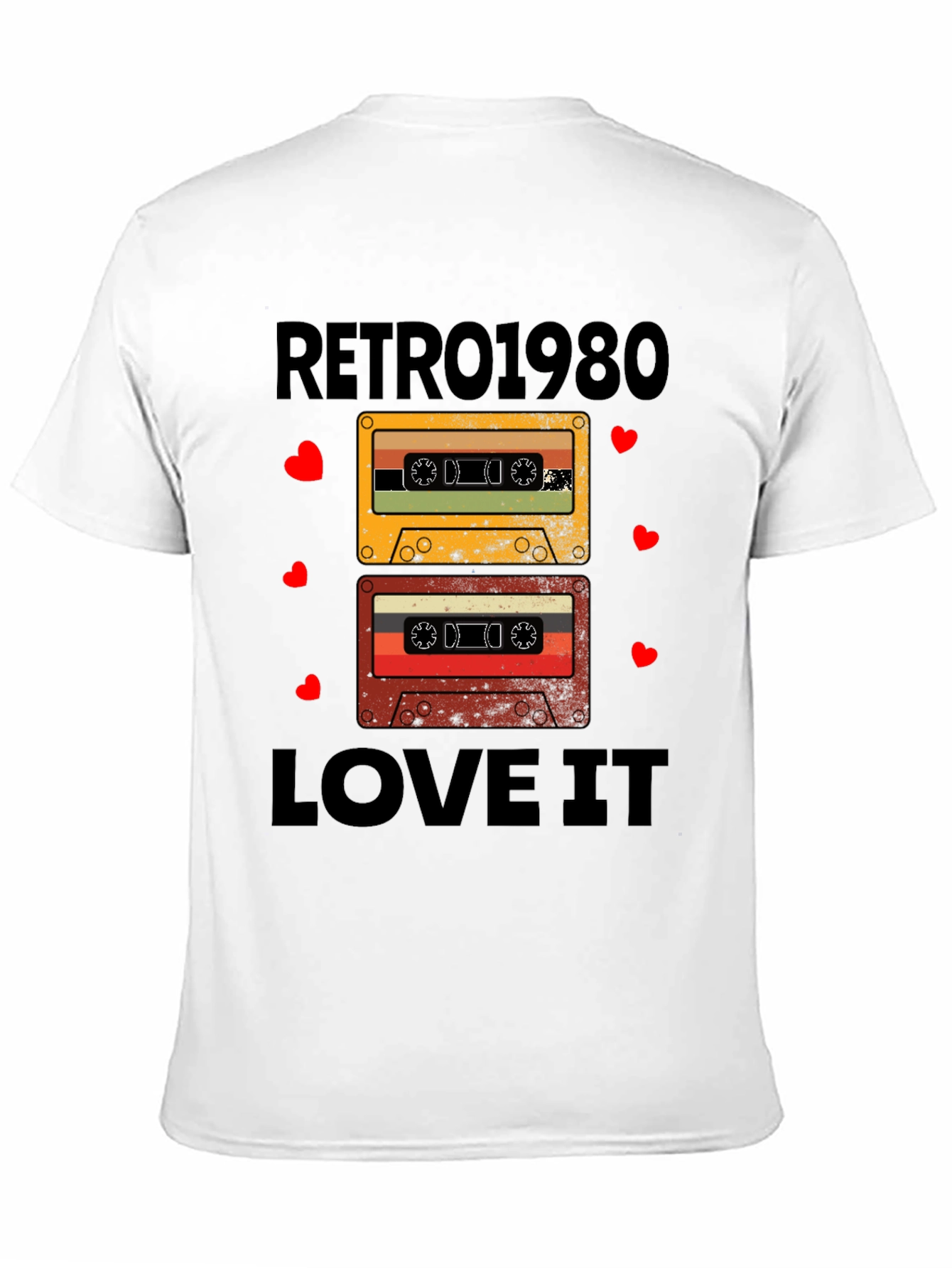 Retro 1980s Cassette Tape Black Graphic Tee