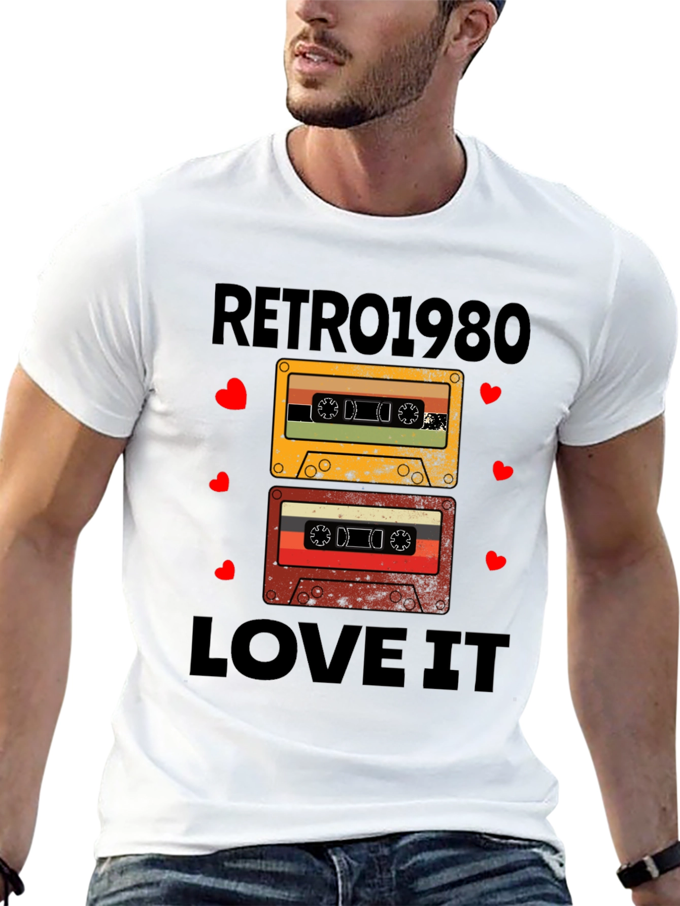Retro 1980s Cassette Tape Black Graphic Tee