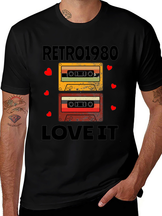 Retro 1980s Cassette Tape Black Graphic Tee