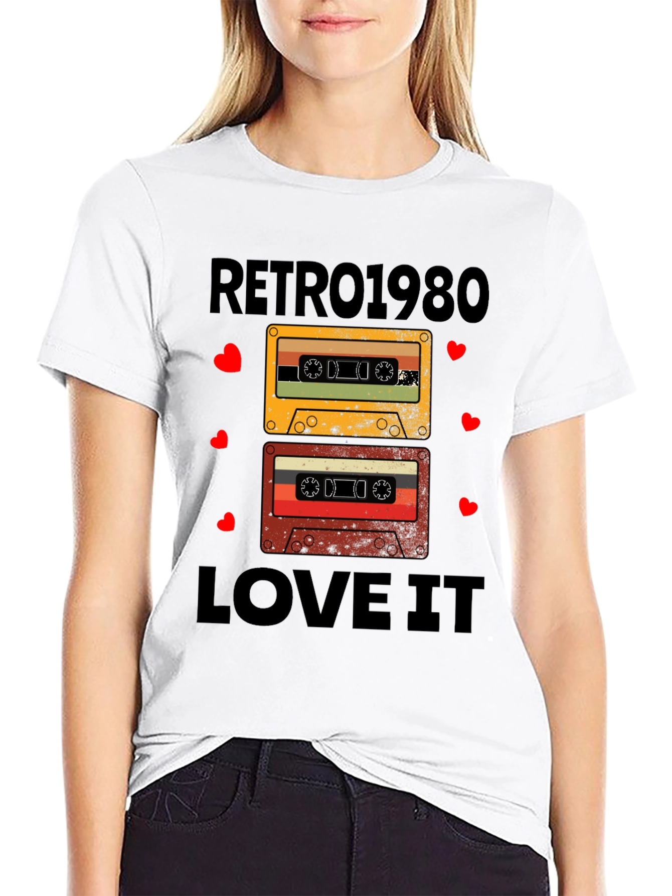 Retro 1980s Cassette Tape Black Graphic Tee