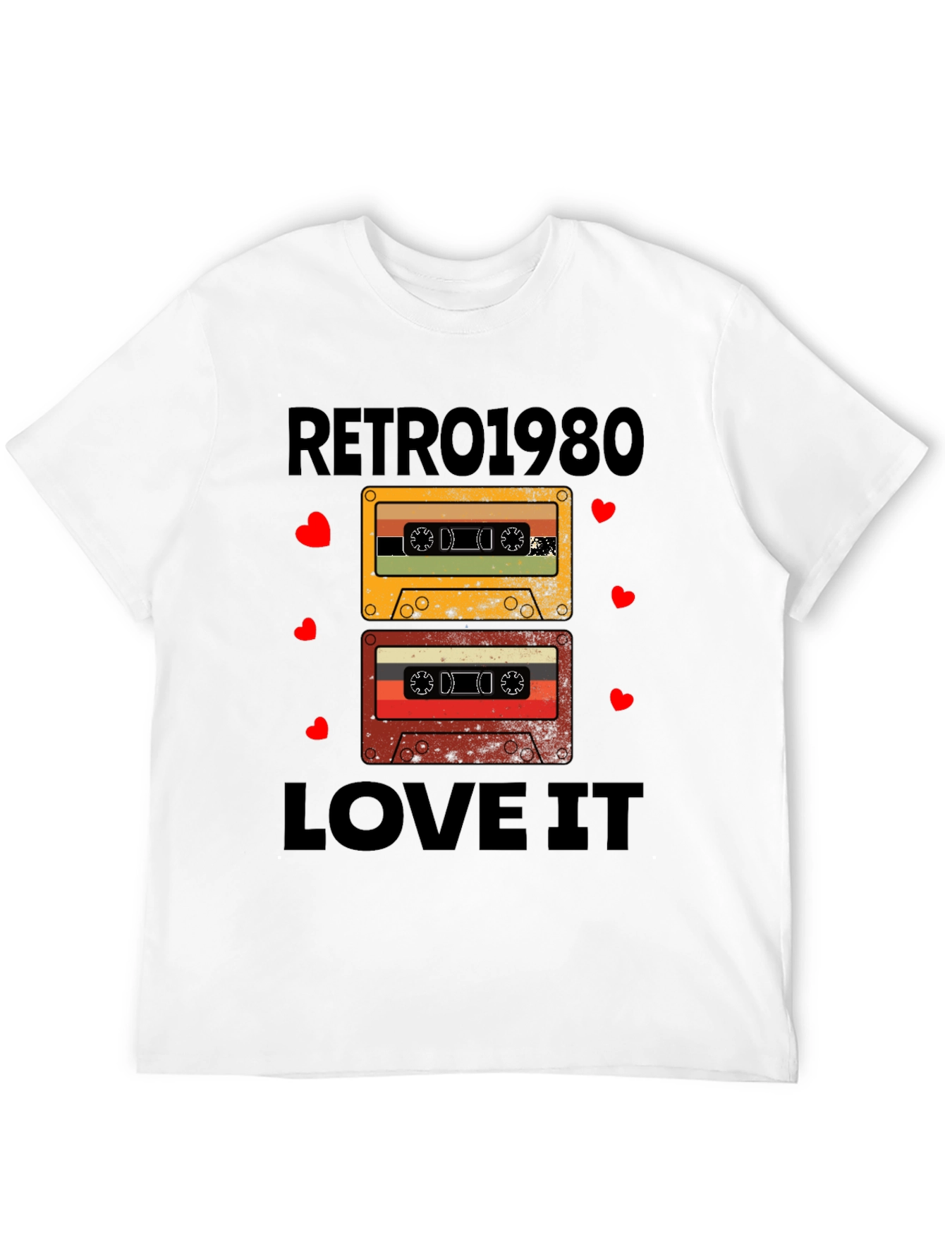 Retro 1980s Cassette Tape Black Graphic Tee