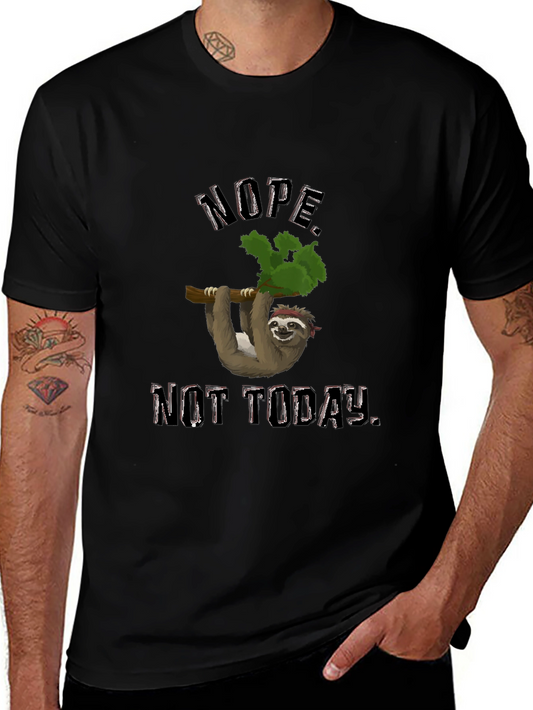 Nope Not Today Sloth Graphic T-Shirt