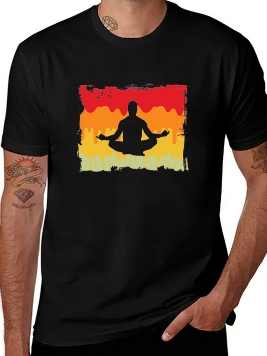 Yoga Silhouette T-Shirt - Meditative Design