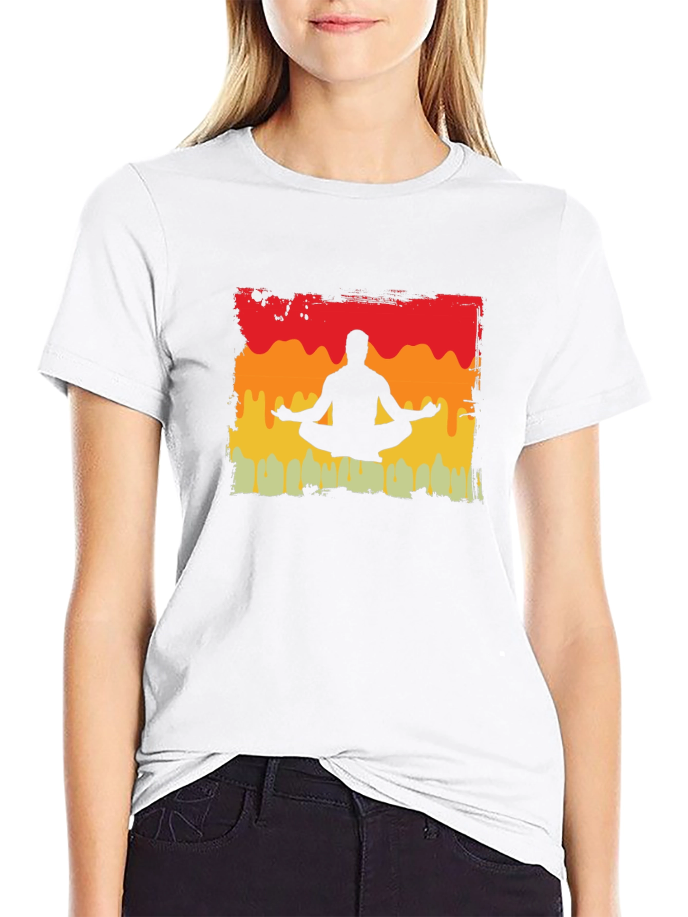 Yoga Silhouette T-Shirt - Meditative Design