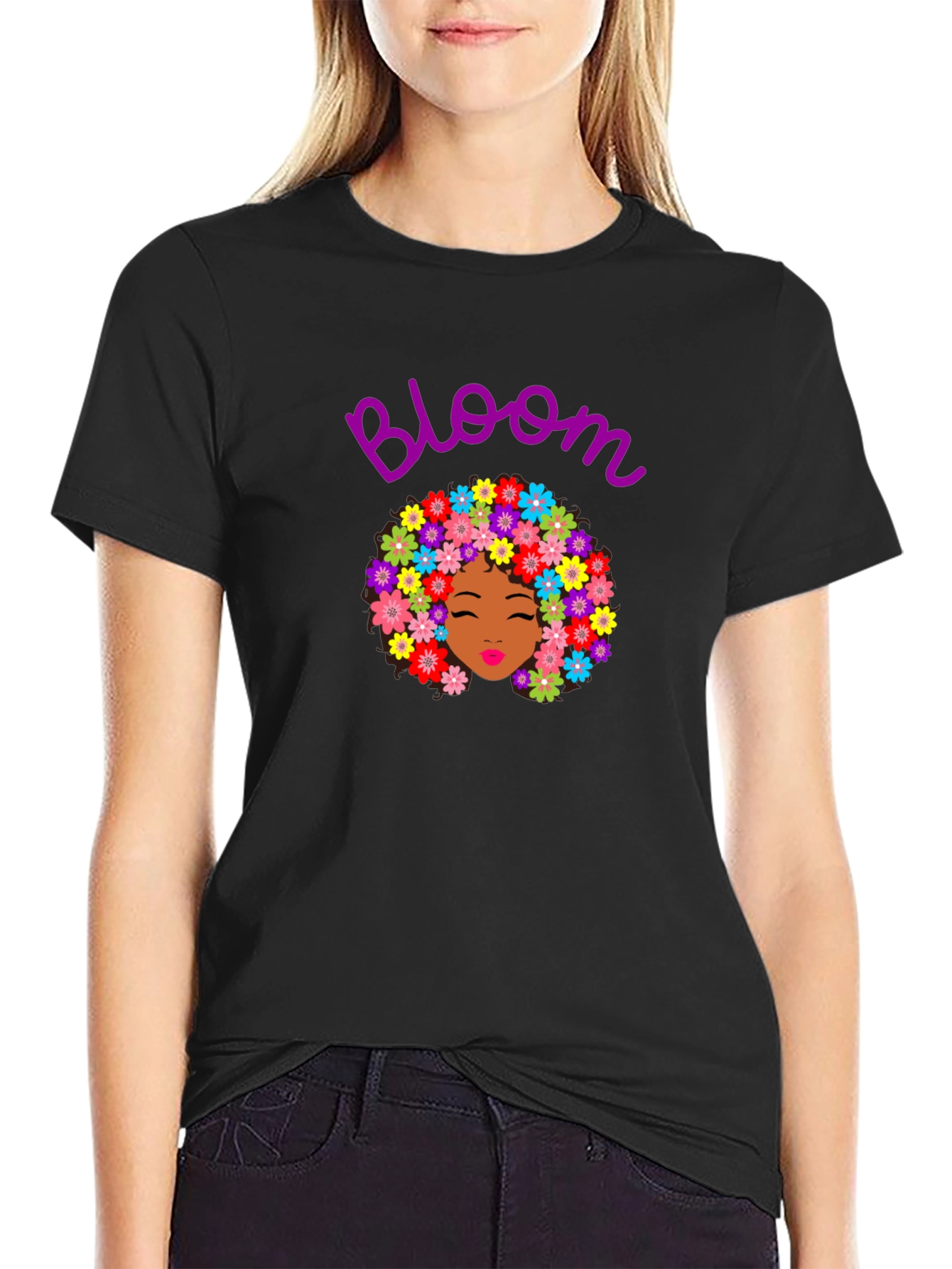 Bloom T-Shirt - Floral Afro Design