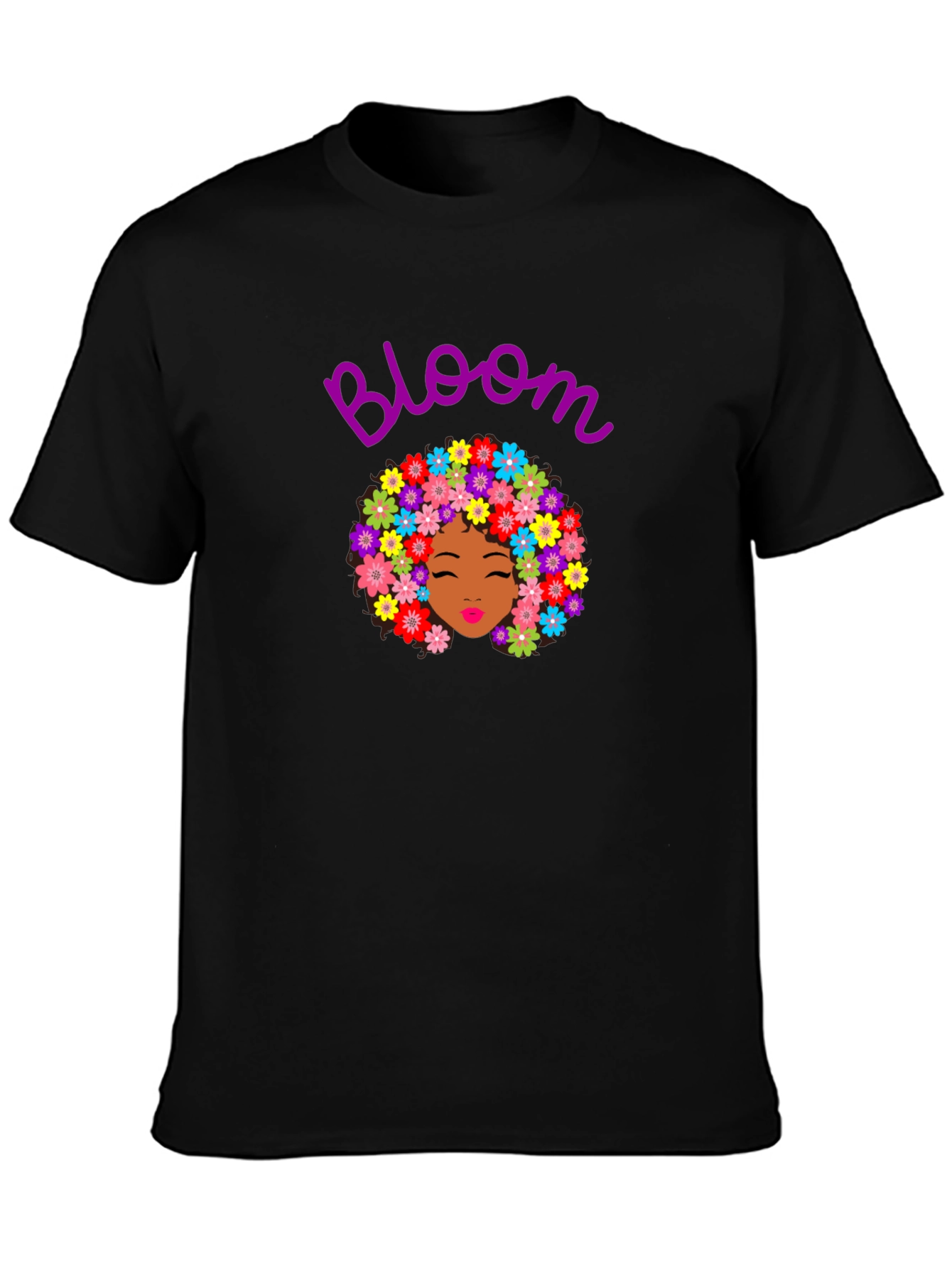 Bloom T-Shirt - Floral Afro Design