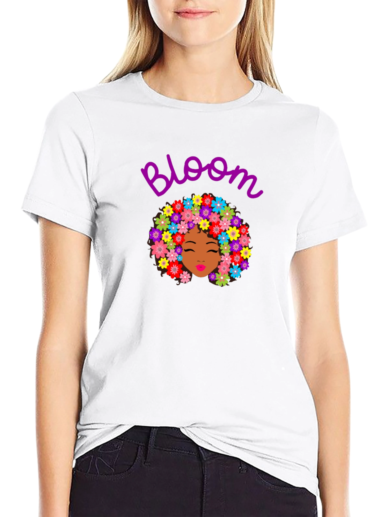 Bloom T-Shirt - Floral Afro Design
