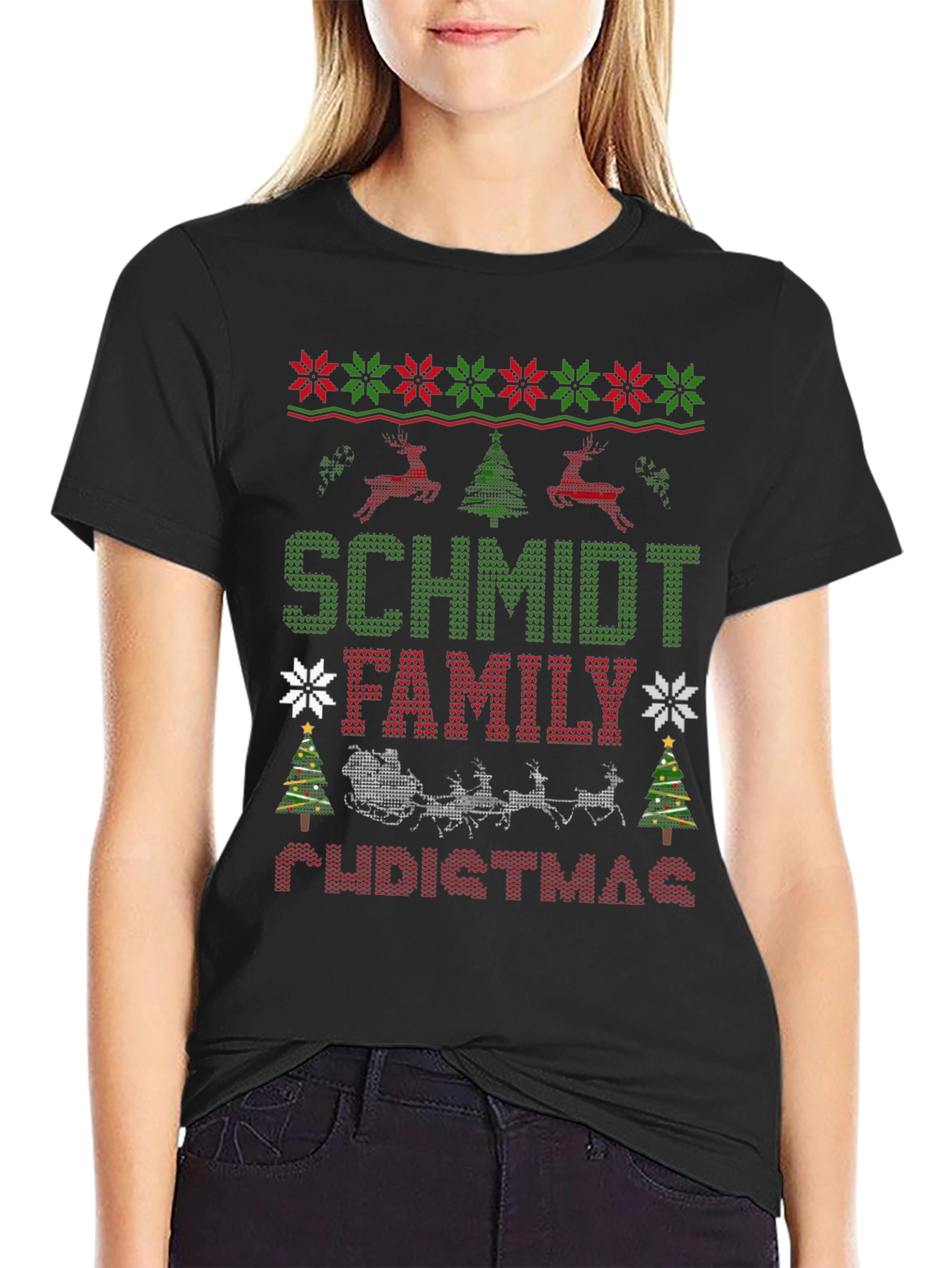 Schmidt Family Christmas Sweater T-Shirt