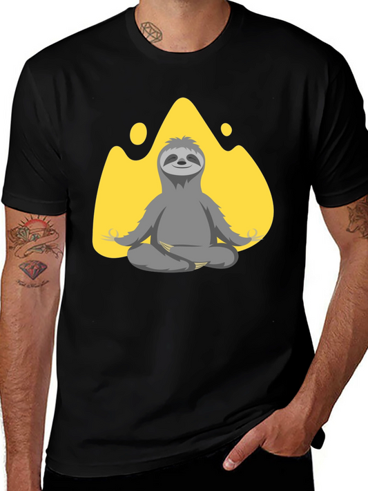 Meditating Sloth Graphic T-Shirt
