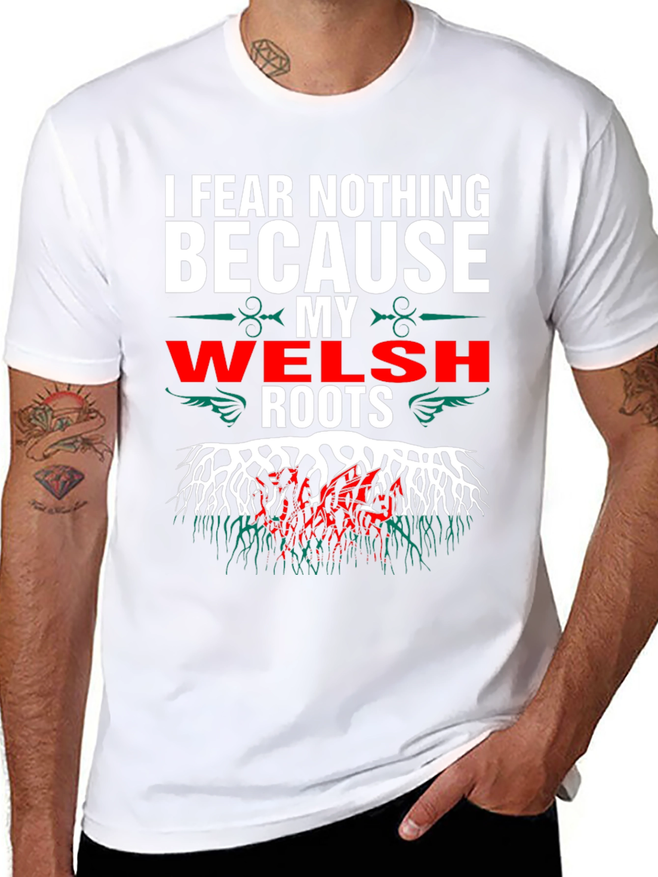 Welsh Roots T-Shirt - Fear Nothing Wales Pride