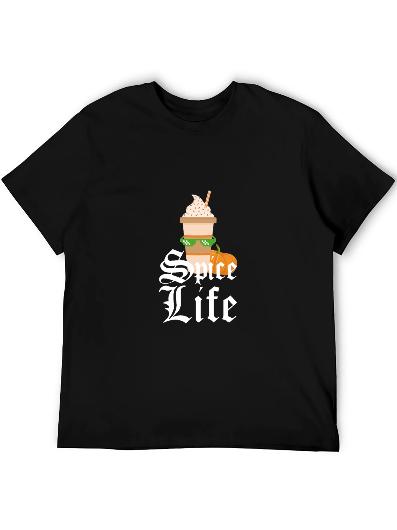 Spice Life Graphic T-Shirt - Coffee & Pumpkin Tee