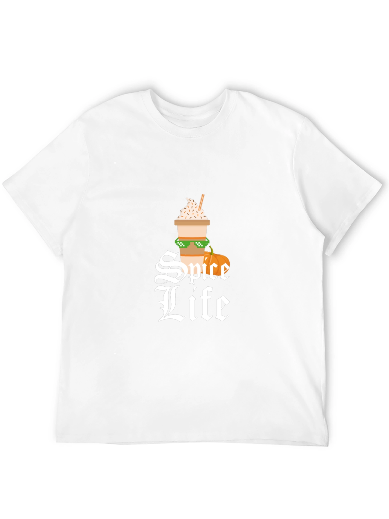 Spice Life Graphic T-Shirt - Coffee & Pumpkin Tee