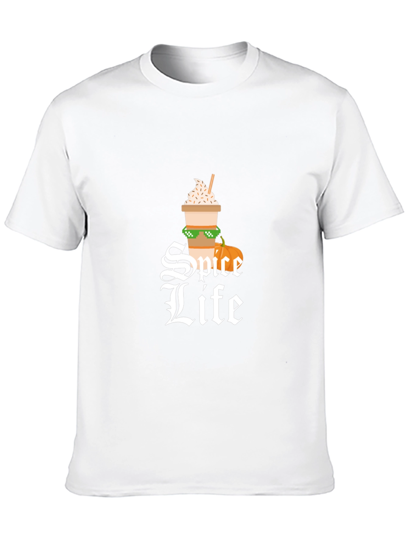 Spice Life Graphic T-Shirt - Coffee & Pumpkin Tee