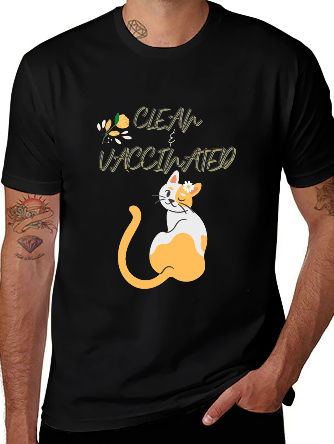 Clean & Vaccinated Cat T-Shirt