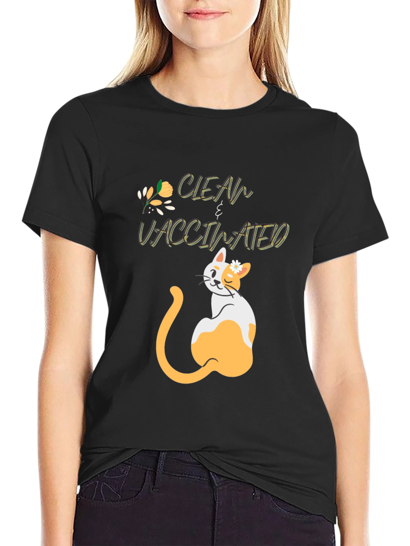 Clean & Vaccinated Cat T-Shirt