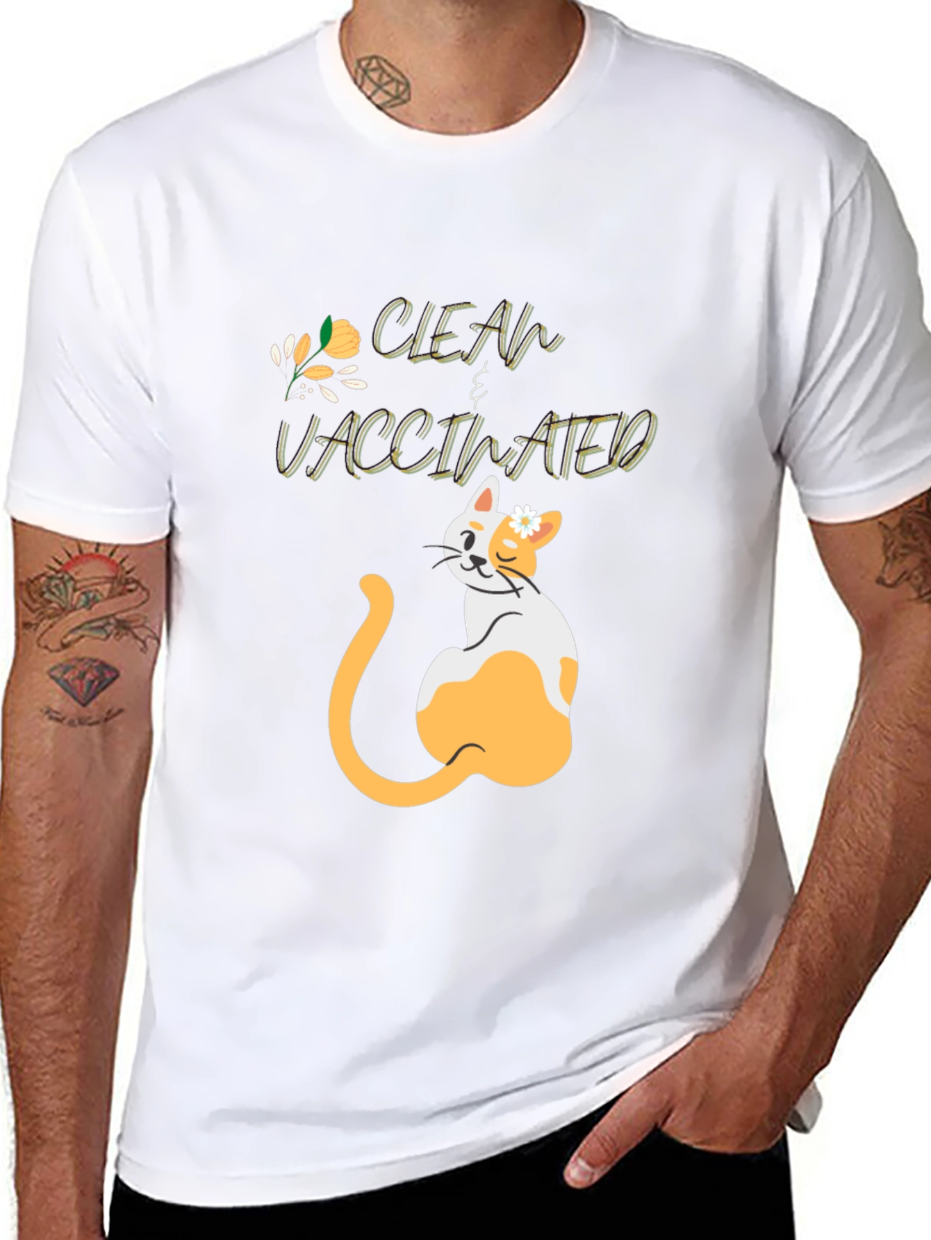 Clean & Vaccinated Cat T-Shirt