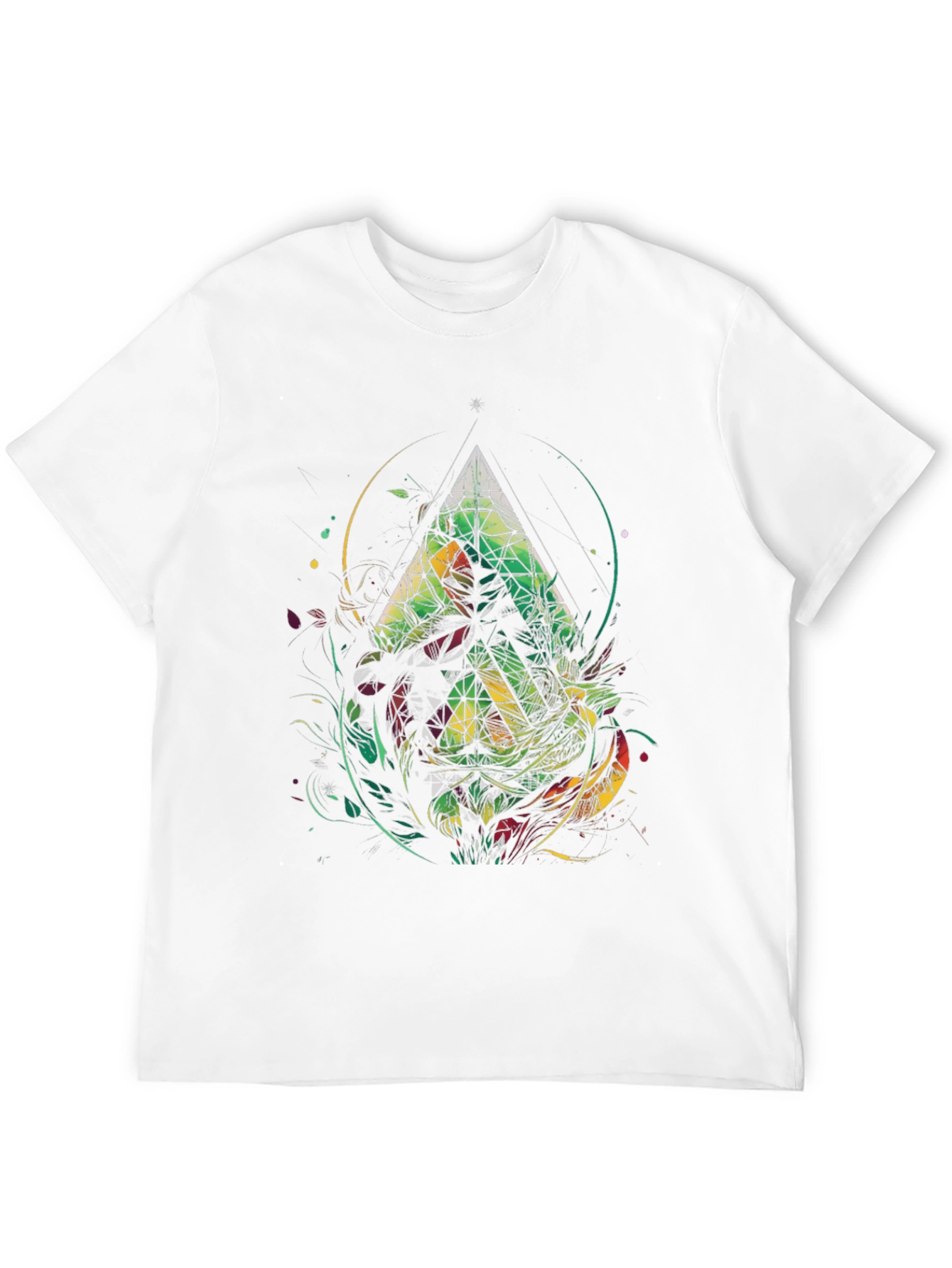 Abstract Geometric Triangle Graphic Tee - Mens Black
