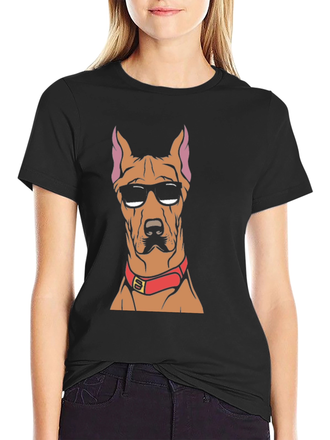 Cool Dog T-Shirt: Doberman with Sunglasses