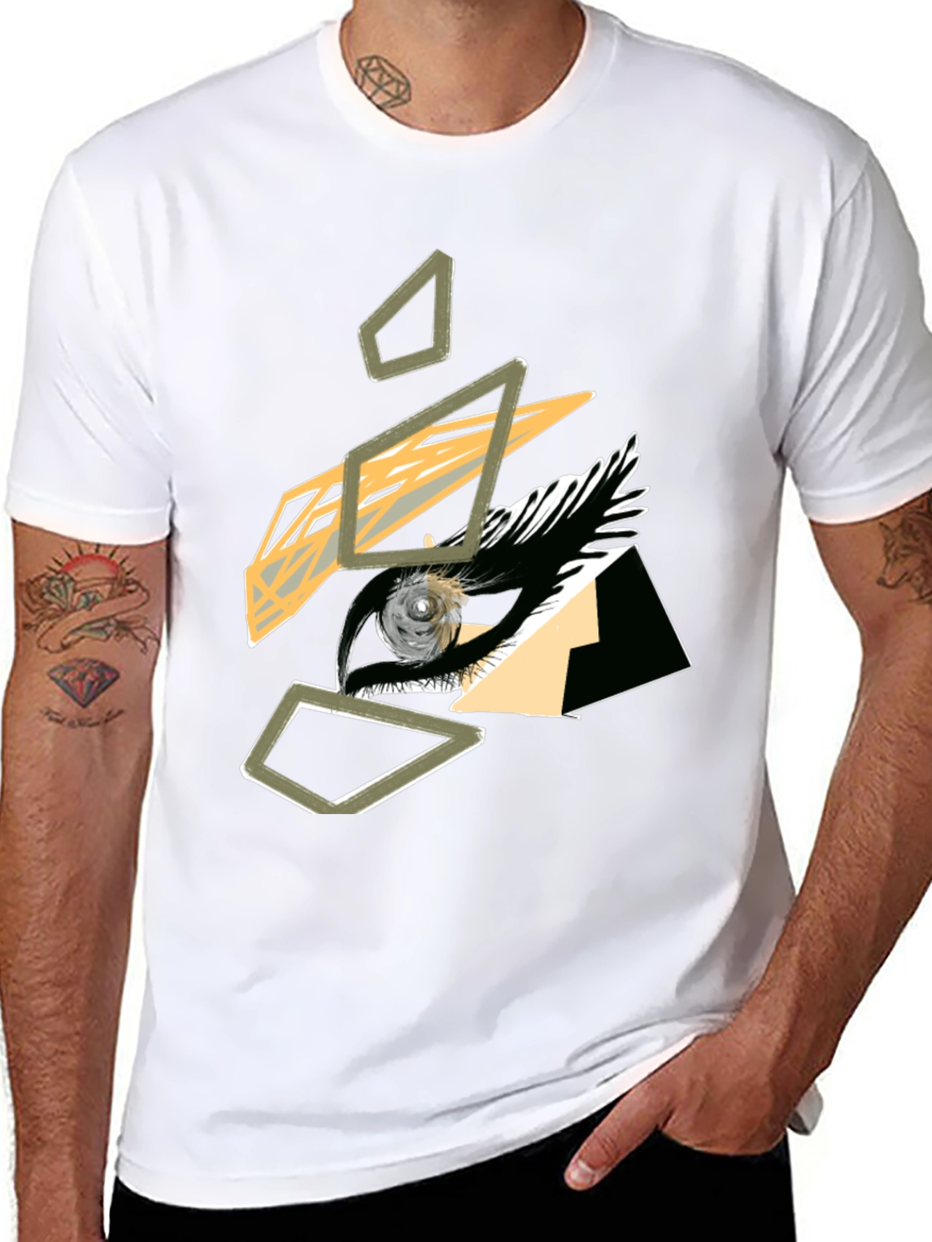 Abstract Eye Graphic Tee - Modern Art Shirt