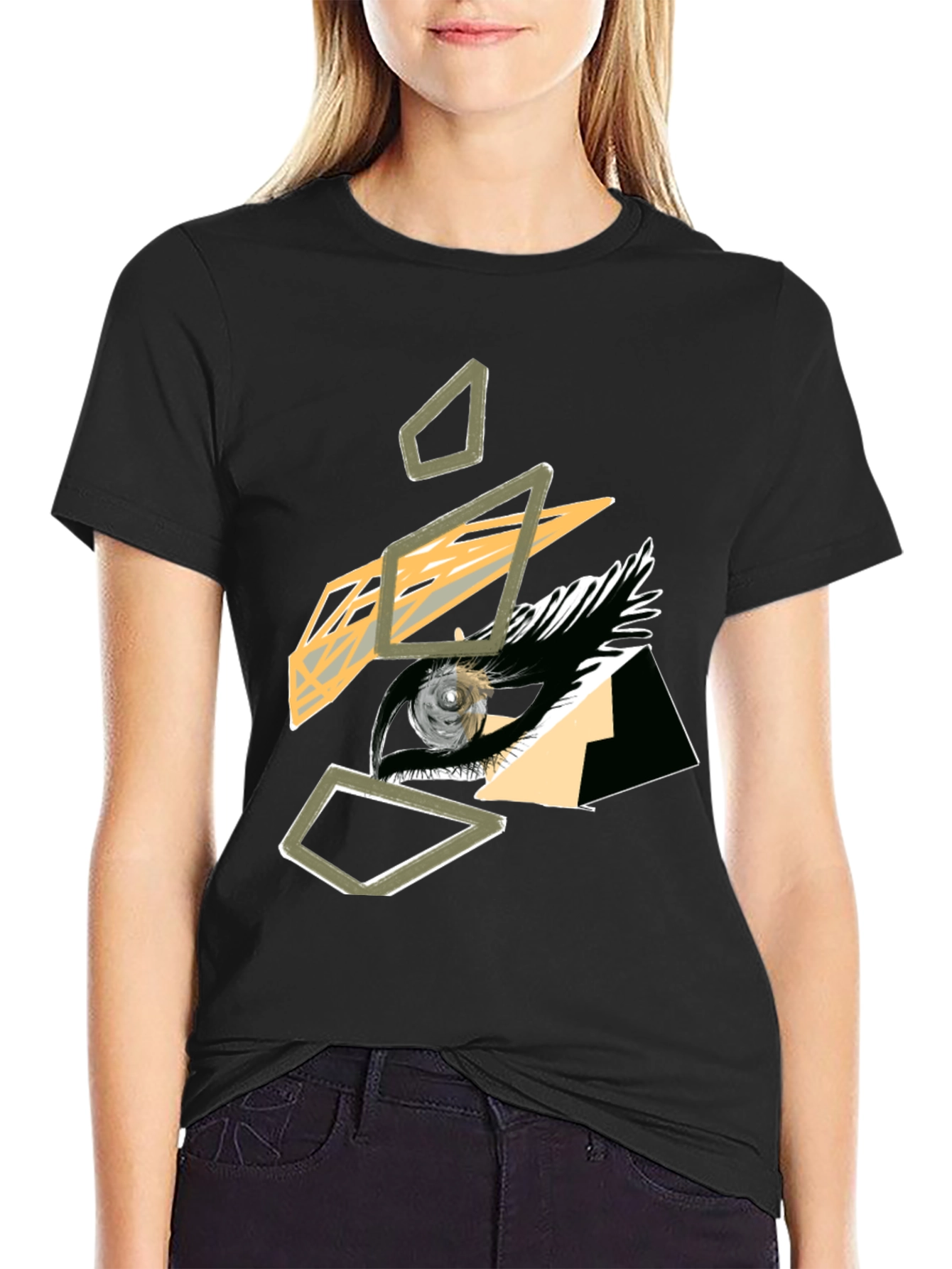 Abstract Eye Graphic Tee - Modern Art Shirt